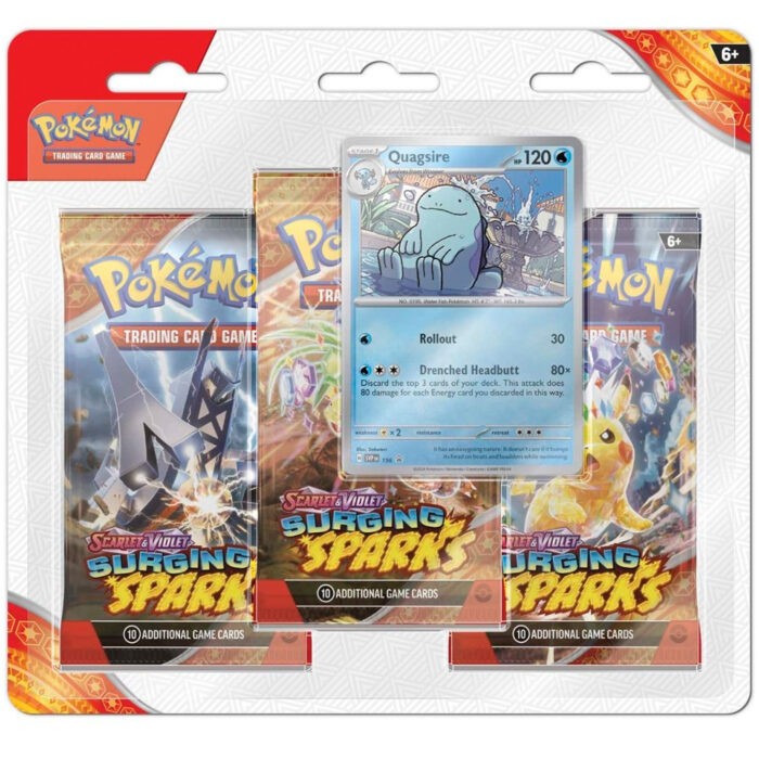 Surging Sparks 3 Booster Packs & Quagsire Promo Card